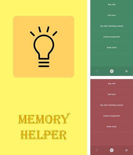 Descargar gratis Memory helper: To do list notepad para Android. Apps para teléfonos y tabletas.
