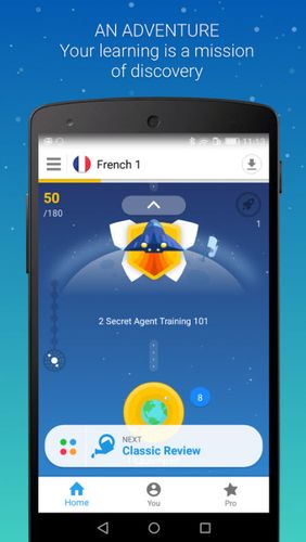 Screenshots of Memrise: Learn a foreign language program for Android phone or tablet.