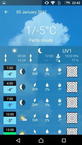 Aplicativo Meteoblue para Android, baixar grátis programas para celulares e tablets.