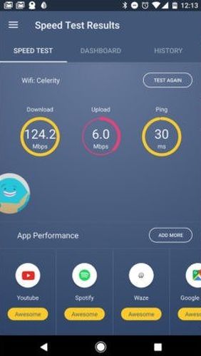 Application Meteor: Free internet speed pour Android, télécharger gratuitement des programmes pour les tablettes et les portables.