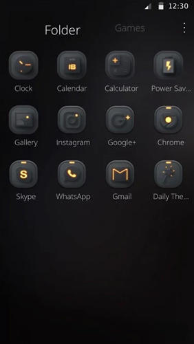 Screenshots des Programms Metta: Black für Android-Smartphones oder Tablets.