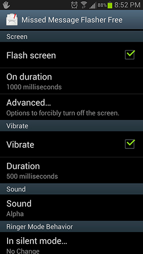 Missed message flasher app for Android, download programs for phones and tablets for free.