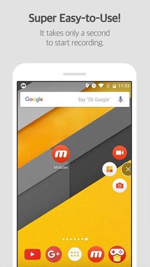 Laden Sie kostenlos Mobizen: Screen Recorder für Android Herunter. Programme für Smartphones und Tablets.