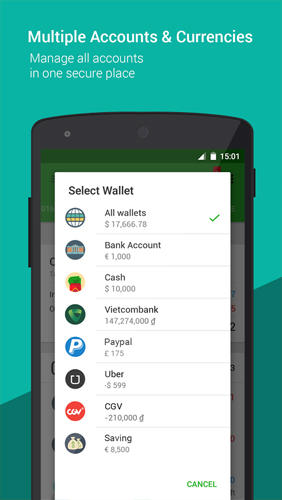 Aplicativo Money Lover: Money Manager para Android, baixar grátis programas para celulares e tablets.