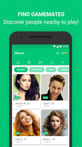 Безкоштовно скачати Moove: Play Chat на Андроїд. Програми на телефони та планшети.