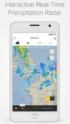 Безкоштовно скачати Morecast - Weather forecast with radar & widget на Андроїд. Програми на телефони та планшети.