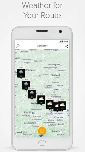 Les captures d'écran du programme Morecast - Weather forecast with radar & widget pour le portable ou la tablette Android.