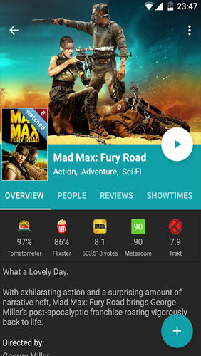 Laden Sie kostenlos Movie Mate für Android Herunter. Programme für Smartphones und Tablets.