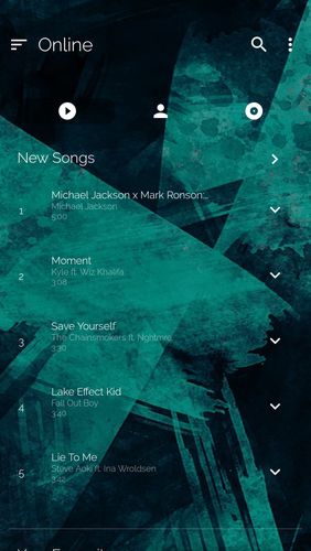 Baixar grátis Musicana music player para Android. Programas para celulares e tablets.