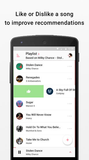 Application Musicsense: Music Streaming pour Android, télécharger gratuitement des programmes pour les tablettes et les portables.