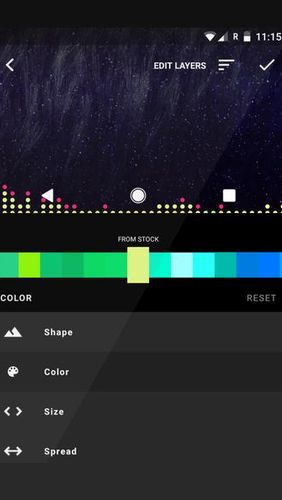 Capturas de pantalla del programa Muviz – Navbar music visualizer para teléfono o tableta Android.