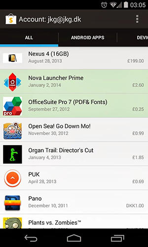 Télécharger gratuitement My paid app pour Android. Programmes sur les portables et les tablettes.