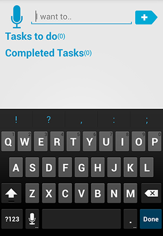 Screenshots des Programms My tasks für Android-Smartphones oder Tablets.