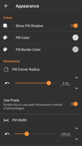 Les captures d'écran du programme Navigation gestures pour le portable ou la tablette Android.