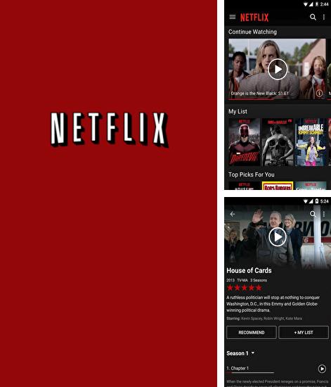 Neben dem Programm Image 2 wallpaper für Android kann kostenlos Netflix für Android-Smartphones oder Tablets heruntergeladen werden.