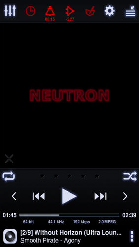 Neutron: Music Player を無料でアンドロイドにダウンロード。携帯電話やタブレット用のプログラム。