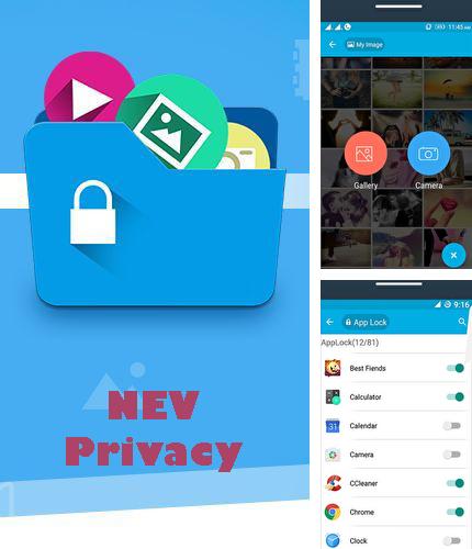 Besides iPhone 5 clock Android program you can download NEV Privacy - Files cleaner, AppLock & vault for Android phone or tablet for free.