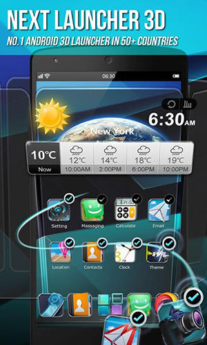 Télécharger gratuitement Next launcher 3D pour Android. Application sur les portables et les tablettes.