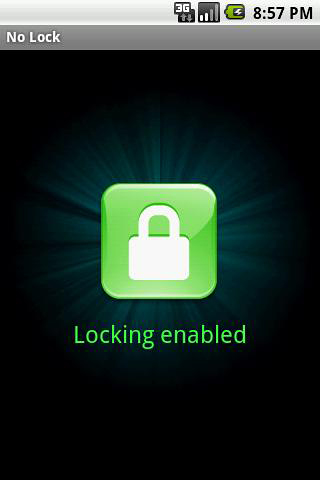Screenshots of No lock program for Android phone or tablet.