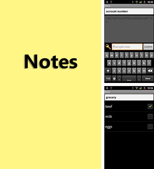 Outre le programme Rebooter pour Android vous pouvez gratuitement télécharger Notes sur le portable ou la tablette Android.