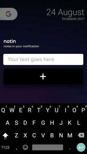 Безкоштовно скачати Notin - notes in notification на Андроїд. Програми на телефони та планшети.