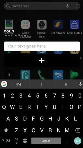 Скріншот програми Notin - notes in notification на Андроїд телефон або планшет.