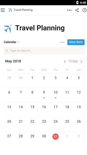 Screenshots of Notion - Notes, tasks, wikis program for Android phone or tablet.