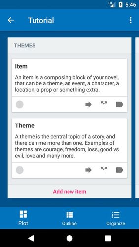 Aplicación Novelist - Write your novels para Android, descargar gratis programas para tabletas y teléfonos.