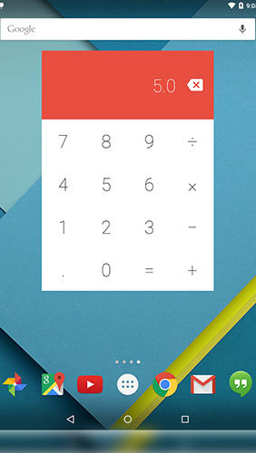 Les captures d'écran du programme Numix calculator pour le portable ou la tablette Android.