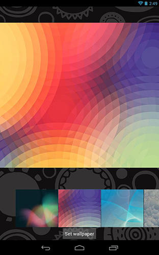 Screenshots of ROM wallpapers program for Android phone or tablet.