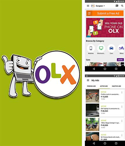 Besides Screebl Android program you can download OLX.ua for Android phone or tablet for free.