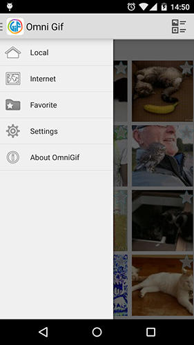 Capturas de pantalla del programa Gif player para teléfono o tableta Android.