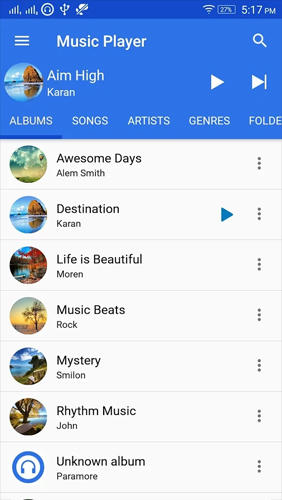 Descargar gratis Omni: Music Player para Android. Programas para teléfonos y tabletas.