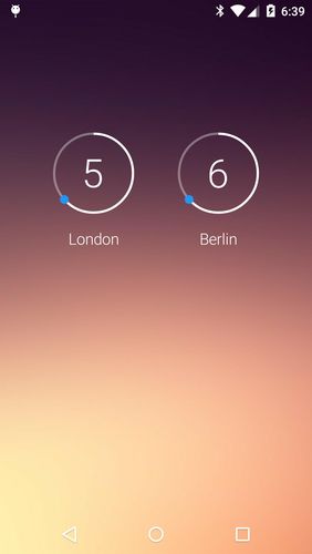 Les captures d'écran du programme Onca clock widget pour le portable ou la tablette Android.