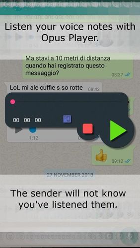 Opus player - WhatsApp audio search and organize