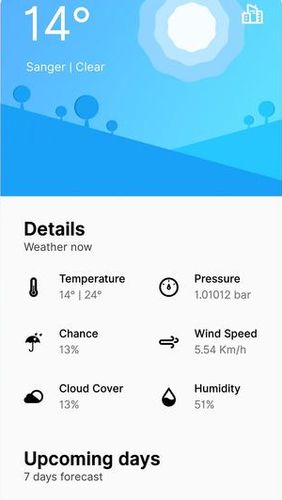 Baixar grátis Overdrop - Animated weather & Widgets para Android. Programas para celulares e tablets.