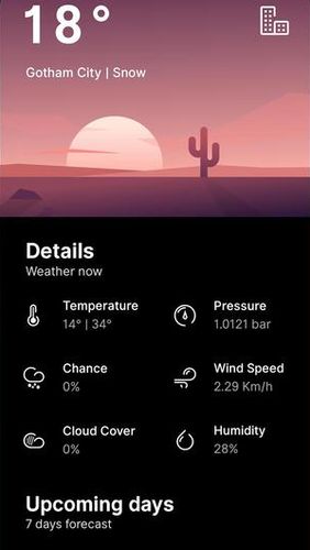 Aplicación Overdrop - Animated weather & Widgets para Android, descargar gratis programas para tabletas y teléfonos.