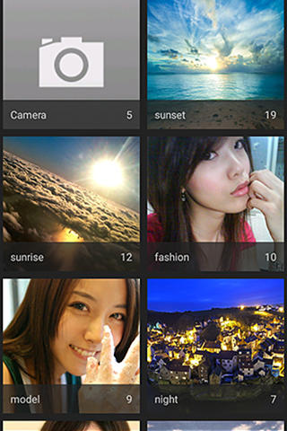 Screenshots of Photo painter program for Android phone or tablet.