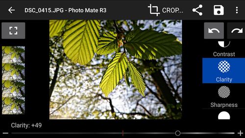 Screenshots des Programms Photo mate R3 für Android-Smartphones oder Tablets.