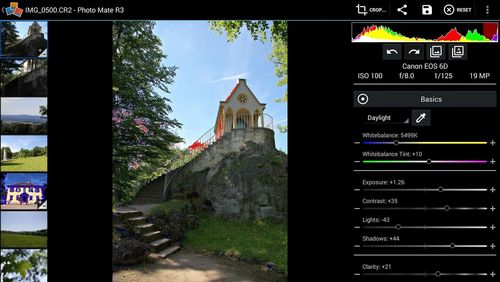 Screenshots of Photo mate R3 program for Android phone or tablet.