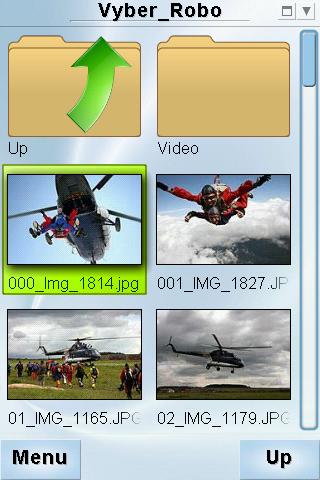 Screenshots des Programms PhotoBook für Android-Smartphones oder Tablets.