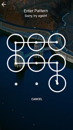 Screenshots of Picturesque lock screen program for Android phone or tablet.