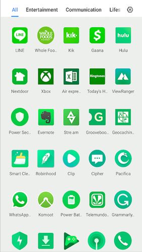 Screenshots of POCO launcher program for Android phone or tablet.