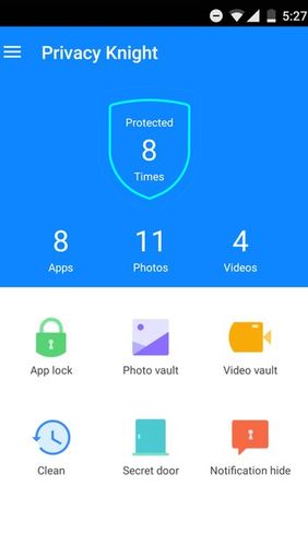 Télécharger gratuitement Privacy knight - Privacy applock, vault, hide apps pour Android. Programmes sur les portables et les tablettes.