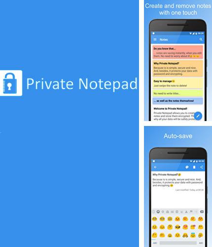 Baixar grátis Private Notepad apk para Android. Aplicativos para celulares e tablets.