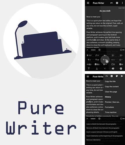 Descargar gratis Pure writer - Never lose content editor para Android. Apps para teléfonos y tabletas.