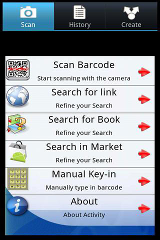 QR barcode scaner pro を無料でアンドロイドにダウンロード。携帯電話やタブレット用のプログラム。