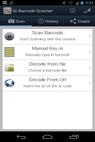 Aplicativo QR barcode scaner pro para Android, baixar grátis programas para celulares e tablets.