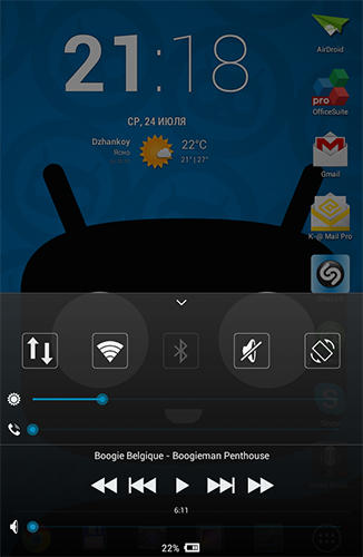 Baixar grátis Quick control dock para Android. Programas para celulares e tablets.