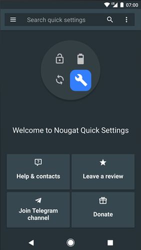 Télécharger gratuitement Quick settings pour Android. Programmes sur les portables et les tablettes.